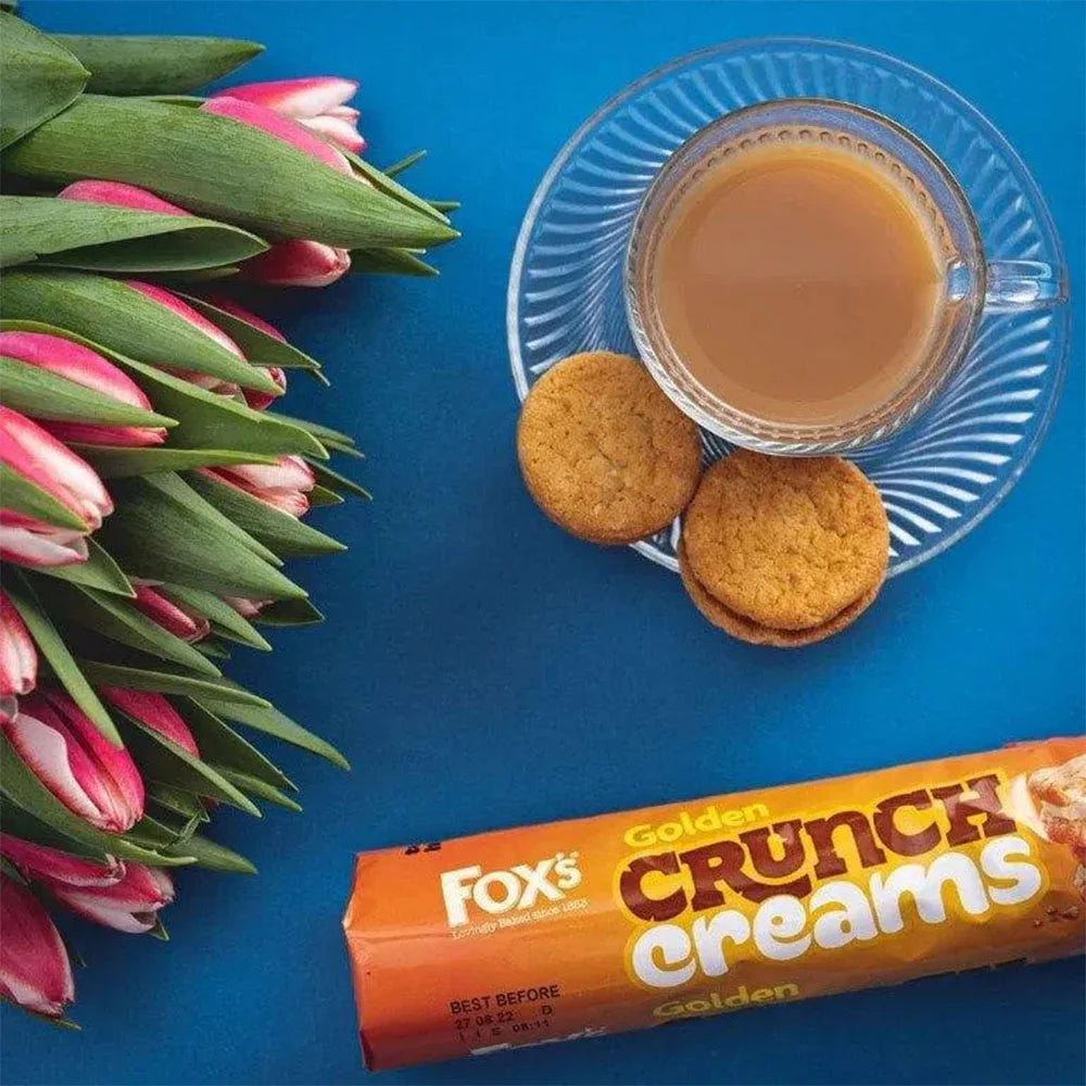 Μπισκότα Βρώμης Γεμιστά Με Κρέμα Βανίλια Foxs Favourites Golden Crunch Creams Oat Biscuits 200g